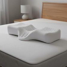 Contoured Latex Pillow Ergonomic Design Bedding Accessory