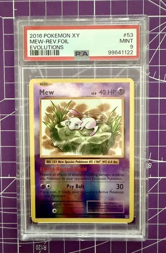 Mew Reverse Holo 53/108 |  Pokemon Evolutions | PSA 9 | UK SELLER