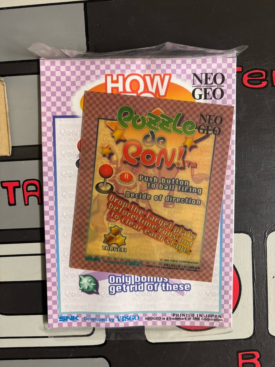 Puzzle De Pon! MVS (Neo Geo SNK, 1995) ☆ AUTHENTIC