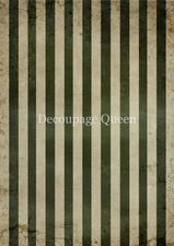 Mossy Stripes | A3 or A4 Rice Paper | Paper for Decoupage | Decoupage Queen