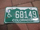 Colorado  wheelchair license plate   # 68149