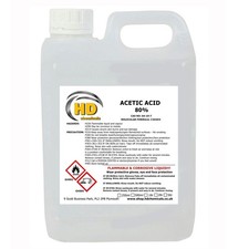 Acetic Acid 80% High Purity Technical Grade 2000ml 2ltr Jerry Can Free UK PP
