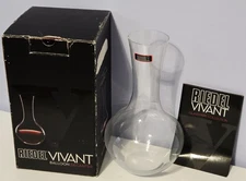 Vivant Riedel Balloon Decanter Crystal Glass 36 Oz NEW IN BOX W/ MANUAL