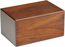 Wooden Urn Box for Human Ashes, Decorative Keepsake Burial Urn - Medium Style1,