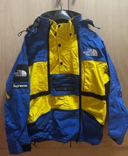 SUPREME × THE NORTH FACE STEEP TECH RAIN SHELL Jacket Blue Yellow Size Small