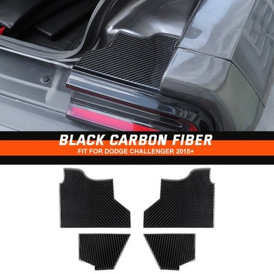Cargo Trunk Bumper Cover Protect Pad For Dodge Challenger 2015-2023 Carbon Fiber