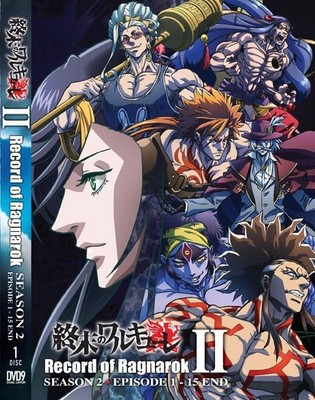 ANIME RECORD OF RAGNAROK STAFFEL 2 VOL.1-15 ENDE DVD ENGLISCH...