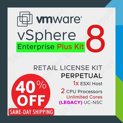 VMware vSphere Enterprise Plus v8 Perpetual License 2 CPU - UC NSC BRAND NEW