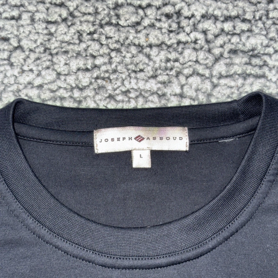 Joseph Abboud Camiseta Para Hombre Grande Negra Cuello Redondo Manga Corta Informal Foto 3 de 4