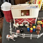 Vintage 1968 Little People Play Family Farm Fisher Price Barn & Silo