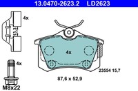 BremsbelÄGe Citroen T. C3/C4/DS3 1.2-1.6 09- Keramik