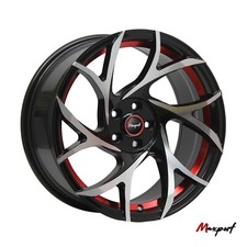 17x 8 Inch Black Machined Face Wheels Rim 5x100 Wheel 5 Lug Et 25 Mm Cb 73.1