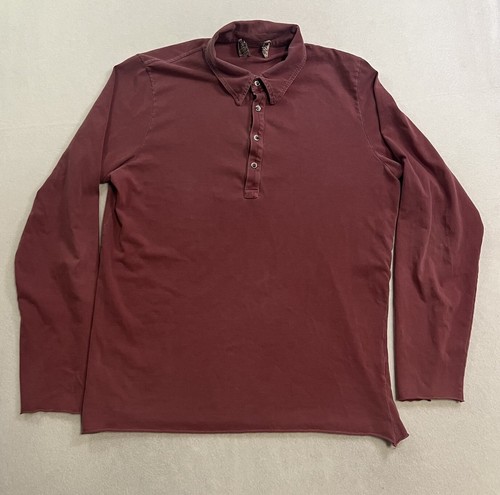 Vintage Juicy Couture Long Sleeve Polo Shirt Men’s Size XL Pink Made In USA Y2K