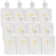 Hiceeden 12 Pack 100ML Water Bottles with Gold Cross Pattern, Plastic Easter ...