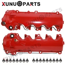 2X Red Valve Cover Set for 2005-2010 Ford Mustang 2005-2014 Expedition 5.4L