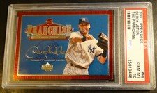 DEREK JETER 2001 UPPER DECK THE FRANCHISE GOLD SIGNATURE #F8 PSA 10 - POP 2