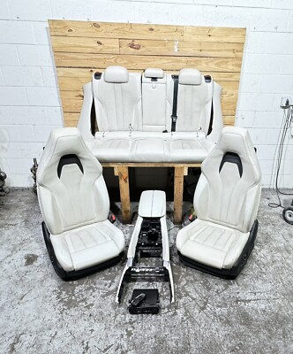 2015-2019 BMW X6 M X6M X6 F16 F86 SMOKE WHITE INTERIOR SEATS