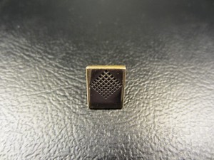 Authentic Vintage Diamond Shape Checker Board Yellow Gold Plated Tie Tack
