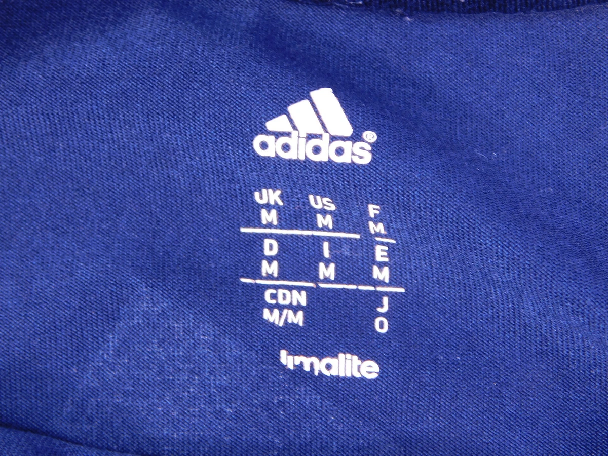 Adidas T Shirt Mens Medium Blue Athletic eBay Graphic | Polyester SRL Spellout Soccer