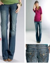 FunMum Bootcut Maternity Jeans in Blue Size XS/8 28" (71cm) -  Over Bump