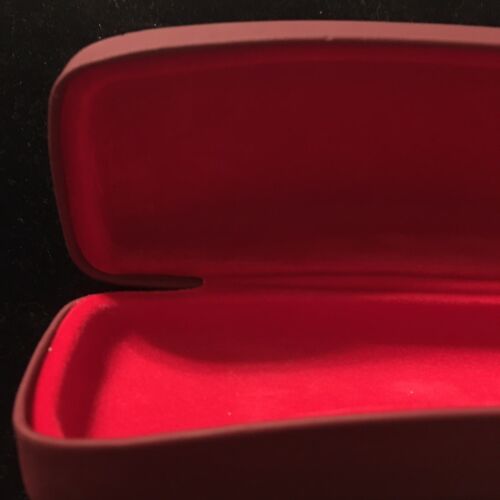 Ray-Ban Case Hard Clam Shell Snap Shut Eye Glass Sunglasses Case Barn Red Maroon - Picture 18 of 19
