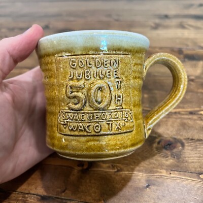 SWACUHO Res Life 2016 Black Oak Art Coffe Cup Mug Waco TX Ceramic Pottery