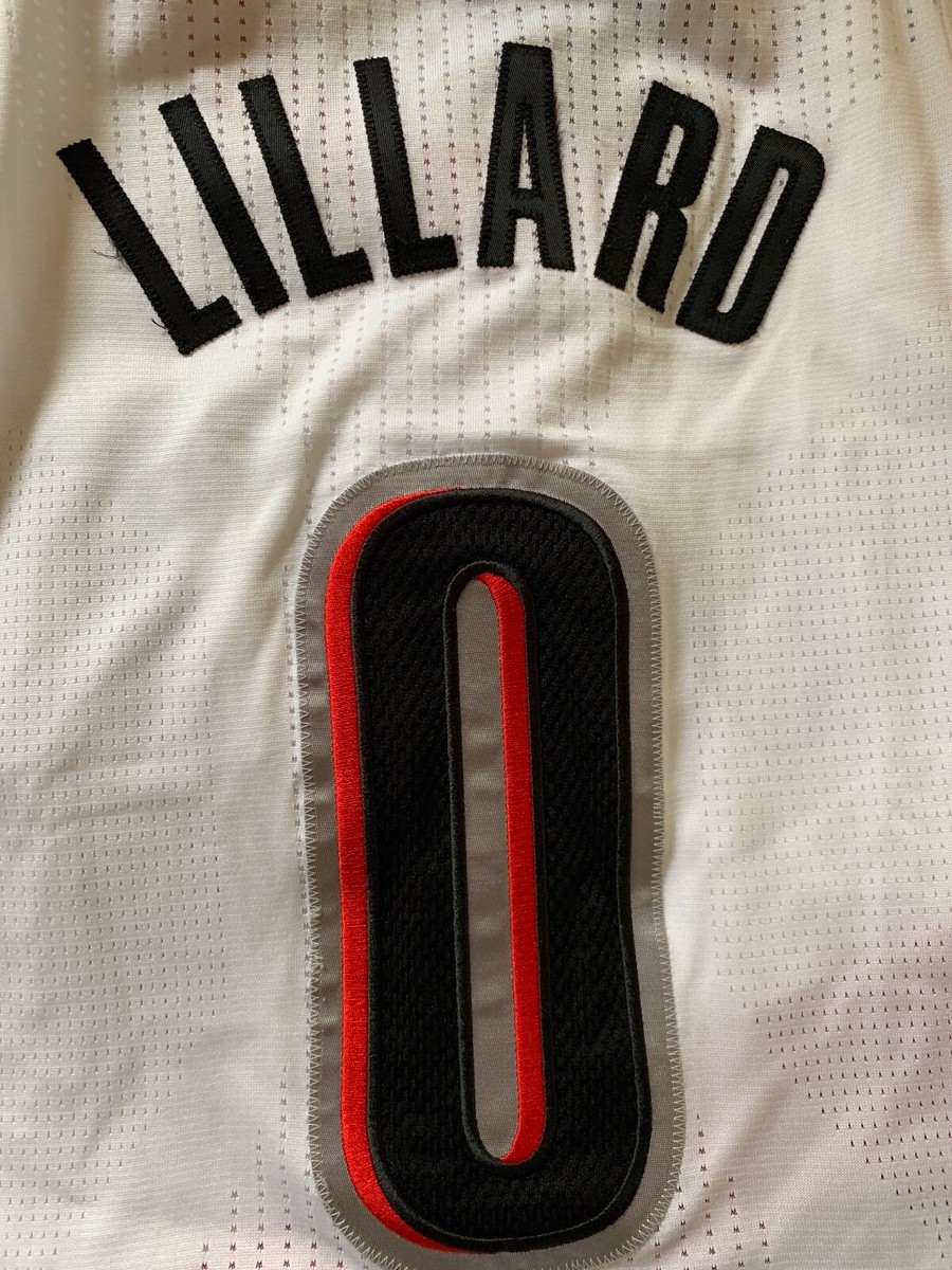 DAMIAN LILLARD 2015-16 Blazers Game Worn/Used Home Jersey