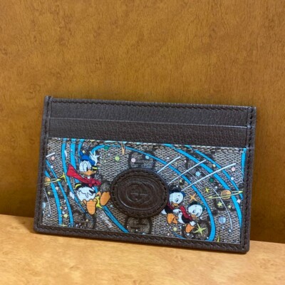 グッチ　ドナルド　財布 GUCCI WALLET DONALD DUCK GUCCI Donald Duck Disney Card Case Collaboration Holder