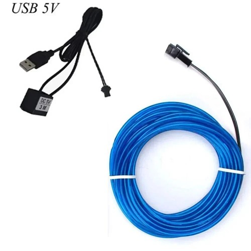 Flexible Neon Light Light EL Luminous Cable Party DIY Atmosphere Light - Picture 10 of 48