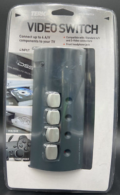 Audiovox Terk Video Selector Switch 4 Input DVD VCR DVR Game Satellite Audio NEW