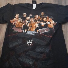 WWE SMACKDOWN 2008 Wrestling Teens T-Shirt Size L Short Sleeve Black Authentic