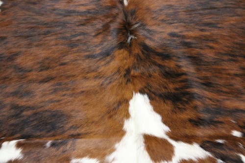 COWHIDE RUG TRICOLOR 6'x5' Ft - Cow Skin Rug Leather Cow Hide - Picture 7 of 10