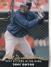 FREE SHIPPING-VG-1992 Upper Deck Ted Williams' Best Tony Gwynn #T6 PADRES