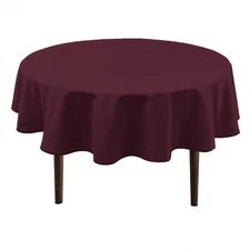 Christmas Round Tablecloth 80 Inch - Waterproof Stain Resistant Spillproof Po...
