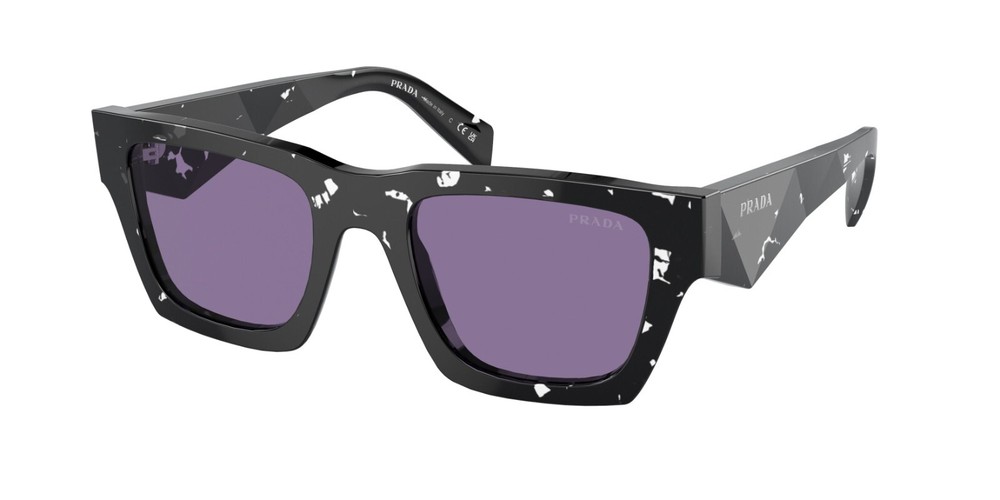 Prada PR A06S Tortoise Black Violet Mirrored Sunglasses 15O-50B