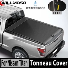 5.5Ft Retractable Truck Bed Tonneau Cover For 2016-2024 Nissan TITAN Aluminum