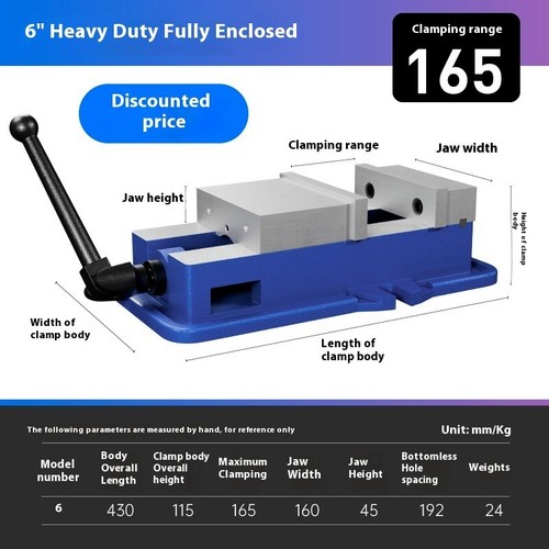Taiwan Quan Winkel Fixed Plain Vise Schraubstock CNC Schwerlast Fräsmaschine Schraubstock - Bild 12 von 12