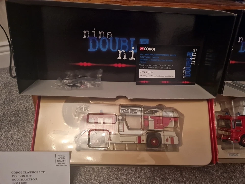 Corgi Nine Double Nine Ltd Edn CC10305 AEC T/T Ladder Hereford Worcester CC10306 - Image 2 of 4