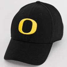 Nike Oregon Logo DriFIT Swoosh Flex Black Hat One Size 0267