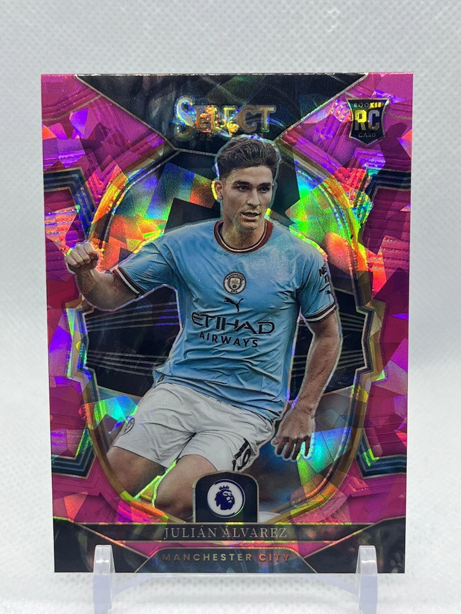 Julian Alvarez RC 2022-23 Select Terrace Pink Cracked Ice Prizm Rookie