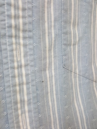 Polo Blue Prairie Country Eyelet Longsleeve Button Pocket Tee Shirt Mens Size L - Picture 9 of 11
