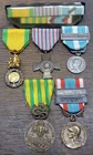FRENCH INDOCHINA WAR DECORATIONS SET with reminder bar