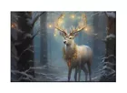 Christmas Reindeer Oil Painting Picture Printed on Canvas-Fun Artwork Prints-III