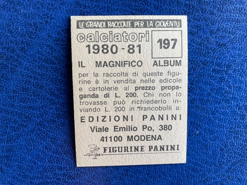 PANINI 1980/81 JUVENTUS CABRINI N 197 *** - Imagen 2 de 2