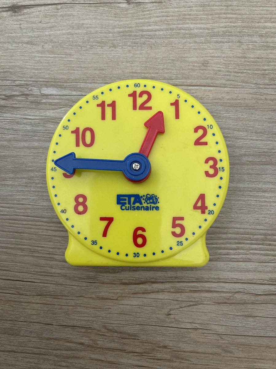 Hand2Mind Learning Clock Non Geared 4 Inch Cloc-ETA Learn To Tell
