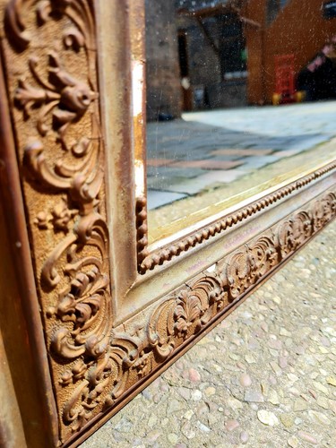 Antique French Louis Philippe style overmantel mirror - Picture 4 of 6