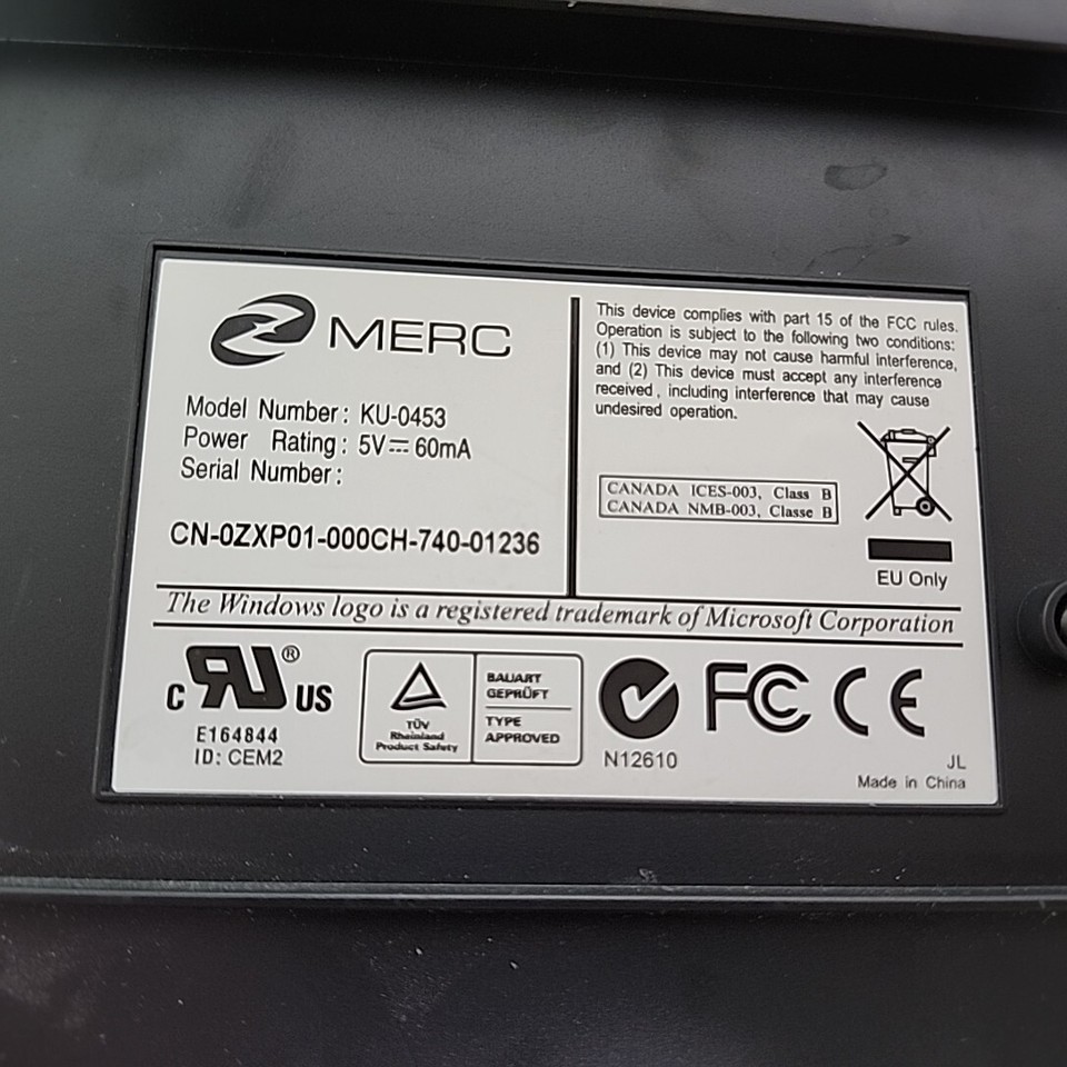 Zboard Merc KU0453 Gaming MMORPG Rare Keyboard Black Tested WOW