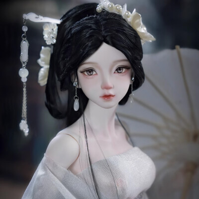 1/3 Resin BJD Puppe Nude Ball Jointed Dolls Women Girl White Snake Chinese Style