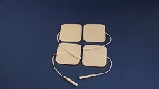 Electrode Pads-4 Pads "2X2" Reusable,Self Stick Electrodes White Cloth Low Price
