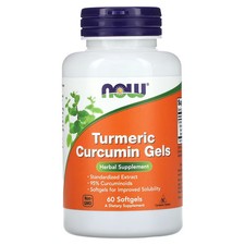 2 X Now Foods, Turmeric Curcumin Gels, 60 Softgels